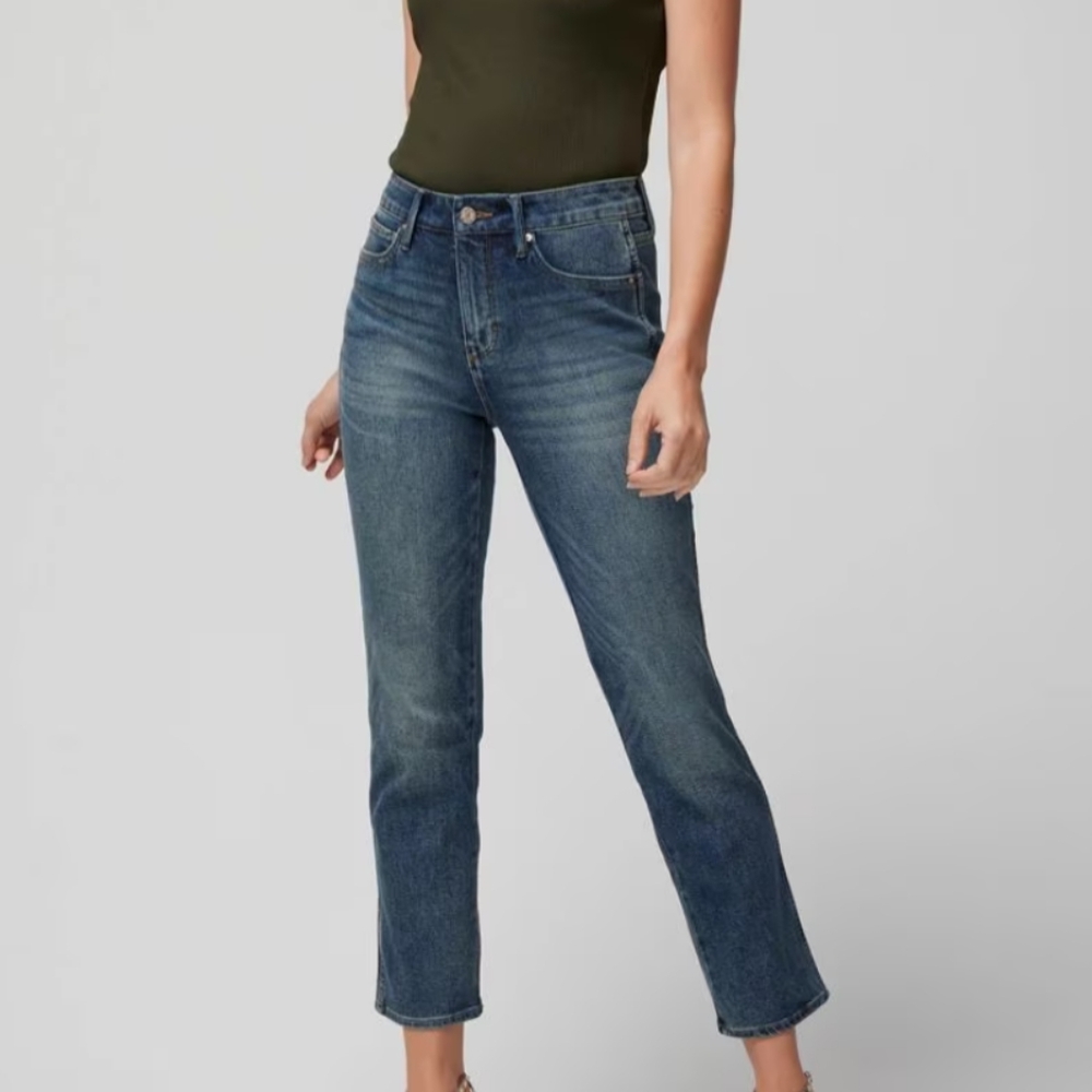White House Black Market | High-Rise Sculpt Straight Crop Jeans
